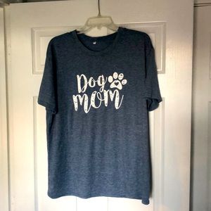2XL Blue gray dog mom tshirt